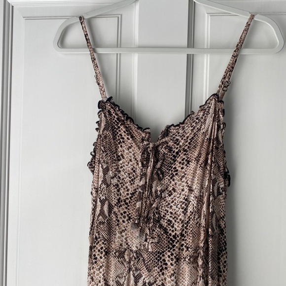Snake Print Sleeveless Midi Dress - medium - Picture 3 of 8